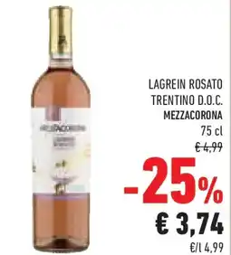 Conad Lagrein rosato trentino d.o.c. mezzacorona offerta