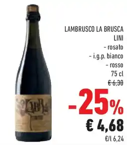 Conad Lambrusco la brusca lini rosato, i.g.p. bianco e rosso offerta