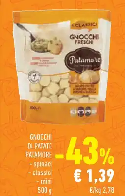 Conad Gnocchi di patate patamore spinaci, classici e mini offerta