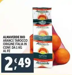 Deco Supermercati Almaverde bio arance tarocco origine italia offerta