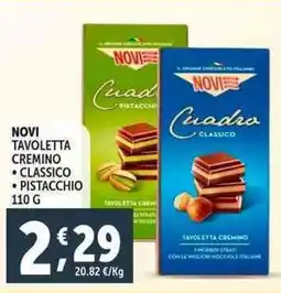 Deco Supermercati Novi tavoletta cremino offerta