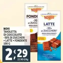 Deco Supermercati Novi tavoletta di cioccolato offerta