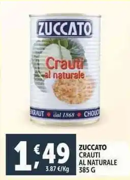 Deco Supermercati Zuccato crauti al naturale offerta