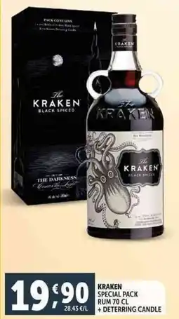 Deco Supermercati Kraken special pack rum + deterring candle offerta