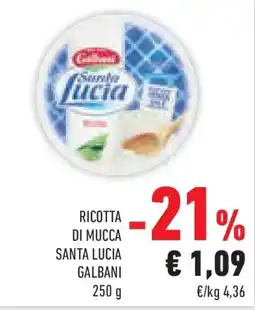 Conad Superstore Ricotta di mucca santa lucia GALBANI offerta