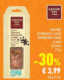 Conad Superstore Salmone affumicato a caldo SAPORI&IDEE CONAD offerta