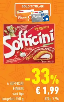 Conad Superstore 4 sofficini FINDUS offerta