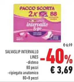 Conad Salvaslip intervallo lines offerta