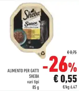 Conad Alimento per gatti SHEBA vari tipi offerta