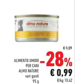 Conad Alimento umido per cani ALMO NATURE vari gusti offerta
