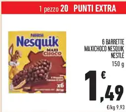Conad 6 barrette maxichoco nesquik NESTLÉ offerta