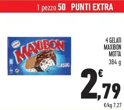 Conad 4 gelati maxibon MOTTA offerta