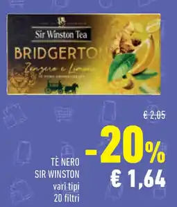 Conad Tè nero SIR WINSTON 20 filtri offerta