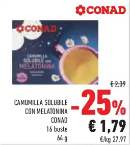Conad Camomilla solubile con melatonina CONAD offerta