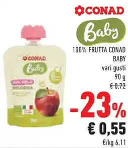 Conad 100% frutta CONAD BABY offerta