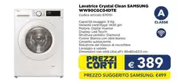 Esselunga Lavatrice Crystal Clean SAMSUNG WW90GGC04DTE offerta