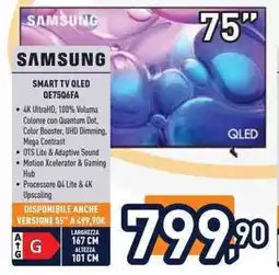 Unieuro SAMSUNG SMART TV QLED QE7506FA offerta