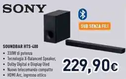 Unieuro SONY SOUNDBAR HTS-400 offerta