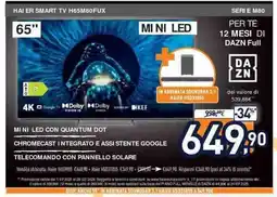 Unieuro HAIER SMART TV H65M80FUX SERIE M80 offerta