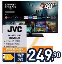 Unieuro JVC SMART TV OLED LT43VR03451 offerta