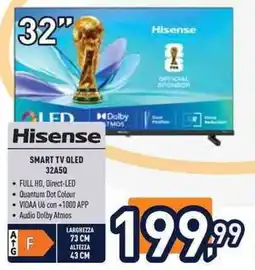 Unieuro Hisense SMART TV QLED 32A5Q offerta