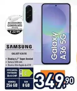 Unieuro SAMSUNG GALAXY A36 5G offerta