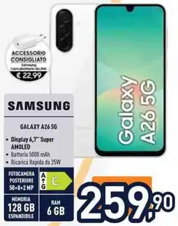 Unieuro SAMSUNG GALAXY A26 5G offerta