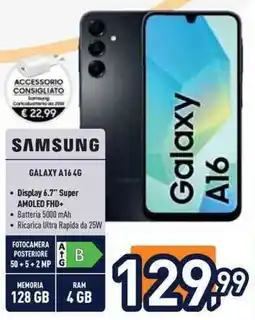 Unieuro SAMSUNG GALAXY A16 4G offerta