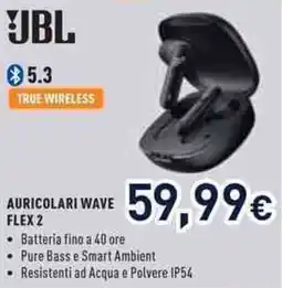 Unieuro Auricolari wave flex 2 offerta