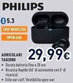 Unieuro PHILIPS AURICOLARI TAQ2000 offerta