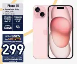 Unieuro iPhone 15 offerta
