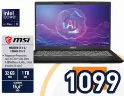 Unieuro msi MODERN 15 H AI C2HMG-2761T offerta