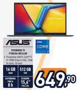 Unieuro ASUS VIVOBOOK 15 F1504VA-B0144W offerta