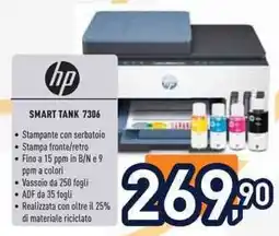 Unieuro hp SMART TANK 7306 offerta