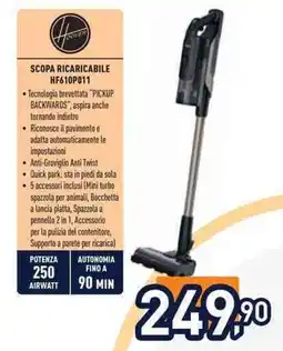 Unieuro Hoover SCOPA RICARICABILE HF610P011 offerta
