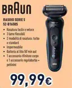 Unieuro BRAUN RASOIO SERIE 5 52-B1650S offerta