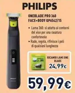 Unieuro PHILIPS ONEBLADE PRO 360 FACE+BODY QP6542/15 offerta