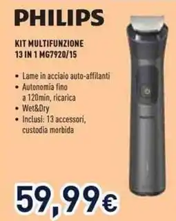 Unieuro PHILIPS KIT MULTIFUNZIONE 13 IN 1 MG7920/15 offerta