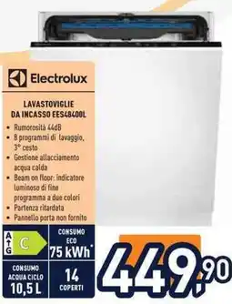 Unieuro Electrolux LAVASTOVIGLIE DA INCASSO EES48400L offerta