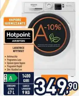 Unieuro Hotpoint ARISTON LAVATRICE NF97WKIT offerta