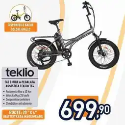 Unieuro Fat e-bike a pedalata assistita teklio TF4 offerta