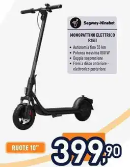 Unieuro Segway-Ninebot MONOPATTINO ELETTRICO F2EII offerta
