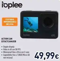 Unieuro ioplee ACTION CAM EXTACTCAM403B offerta