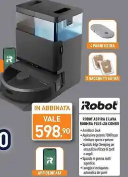 Unieuro Robot aspira e lava roomba plus 406 combo offerta