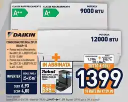 Unieuro DAIKIN CONDIZIONATORE DUALSPLIT DUAL9+12 offerta