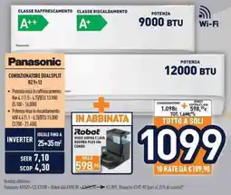 Unieuro Panasonic CONDIZIONATORE DUALSPLIT RZ 9+12 offerta