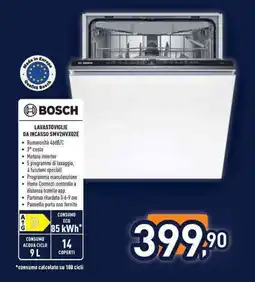 Unieuro BOSCH LAVASTOVIGLIE DA INCASSO SMV2HVX02E offerta