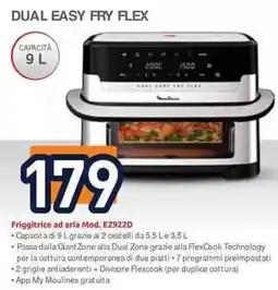 Unieuro Moulinex dual easy fry flex Friggitrice ad aria Mod. EZ922D offerta