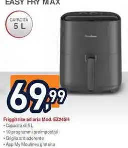 Unieuro Moulinex easy fry max Friggitrice ad aria Mod. EZ245H offerta
