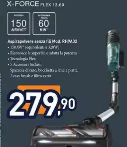 Unieuro Rowenta x-force flex 13.60 Aspirapolvere senza fili Mod. RH9A32 offerta